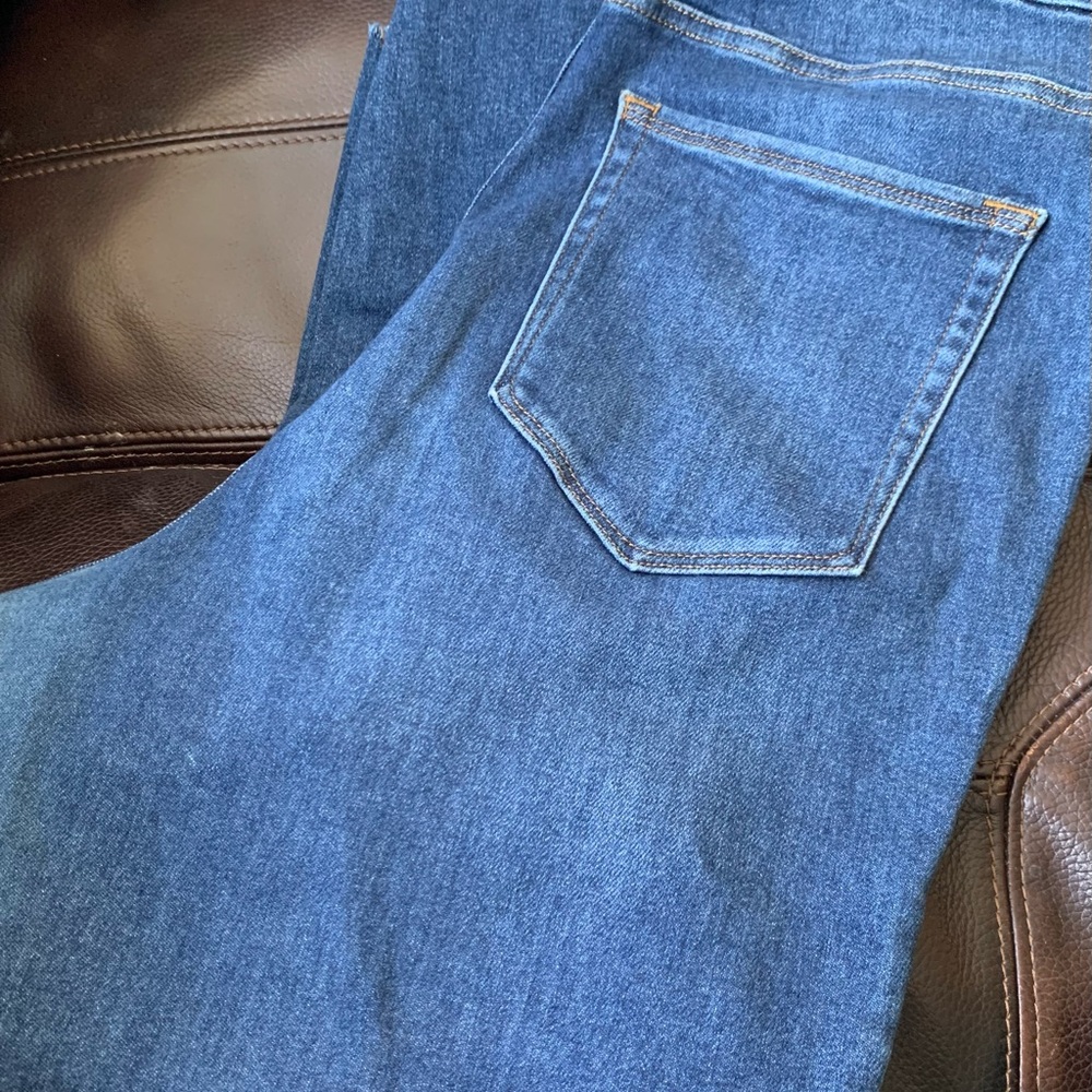 Blue Distressed High Waisted Women's Jeans - Picture 3 of 4